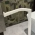 Dettaglio 1 Piantana porta rotolo e scopino da appoggio in acciaio bianco opaco Fusion