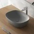 Lavandino da appoggio ovale 50x38 cm grigio scuro opaco Tokyo
