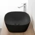 Lavamani da appoggio ovale 50x38 cm nero opaco Tokyo