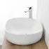 Lavamani da appoggio ovale 60x41 cm bianco opaco Tokyo