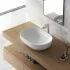 Lavello bagno da appoggio ovale 60x41 cm bianco opaco Tokyo