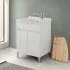 Mobile lavatoio 60x50 bianco lucido Way con vasca in ceramica Dolomite