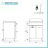 Scheda tecnica Mobile lavatoio 60x50 grigio calce Moon con vasca in ceramica Dolomite