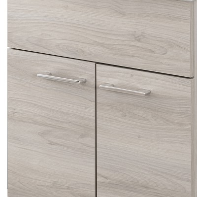 Mobile con lavatoio 60x50 rovere grigio Moon con vasca in ceramica Dolomite