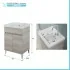 Scheda tecnica Mobile lavatoio 60x46,8 cm rovere grigio con vasca in ceramica bianca