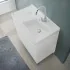 Mobile lavanderia 79x46,8 cm bianco frassinato con vasca in ceramica bianca