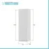 Scheda tecnica Colonna bagno sospesa 33 cm bianco cannettato con ripiani Wise