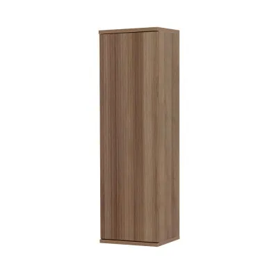 Colonna bagno sospesa 33 cm rovere cannettato con ripiani Wise