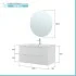 Scheda tecnica Mobile bagno sospeso 100 bianco cannettato doppi cassetto lavabo e specchio Wise