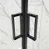 Maniglie Box doccia semicircolare 90x90 cm nero scorrevole in cristallo trasparente Tay