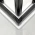 Ante Box doccia semicircolare 90x90 cm nero scorrevole in cristallo trasparente Tay