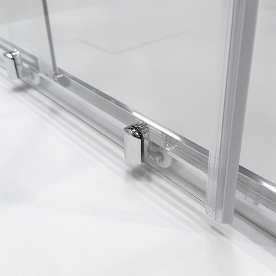 Ante Box doccia semicircolare 90x90 cm cromo scorrevole in cristallo trasparente Tay