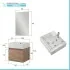 Scheda tecnica Mobiletto bagno sospeso 50 cm salvaspazio rovere 1 anta Kira