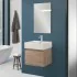 Ambiente Mobiletto bagno sospeso 50 cm salvaspazio rovere 1 anta Kira