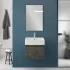 Mobiletto bagno sospeso 50 cm salvaspazio pietra 1 anta Kira