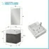 Scheda tecnica Mobiletto bagno sospeso 50 cm salvaspazio pietra 1 anta Kira
