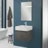 Ambiente Mobiletto bagno sospeso 50 cm salvaspazio pietra 1 anta Kira