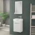 Mobiletto bagno sospeso 39 cm mini salvaspazio bianco 1 anta Elys