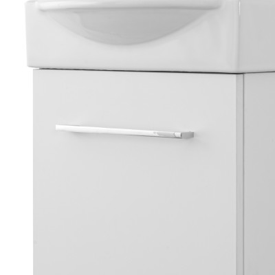 Finitura Mobiletto bagno sospeso 39 cm mini salvaspazio bianco 1 anta Elys