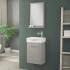 Mobiletto bagno sospeso 39 cm mini salvaspazio grigio 1 anta Elys