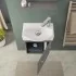 Mobile bagno sospeso 39 cm mini salvaspazio grigio 1 anta Elys
