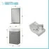 Scheda tecnica Mobiletto bagno sospeso 39 cm mini salvaspazio grigio 1 anta Elys