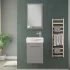 Anta chiusa Mobiletto bagno sospeso 39 cm mini salvaspazio grigio 1 anta Elys