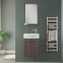 Anta chiusa Mobiletto bagno sospeso 39 cm mini salvaspazio rovere scuro 1 anta Elys