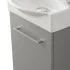 Finitura Mobiletto bagno sospeso 39 cm mini salvaspazio grigio 1 anta Elys