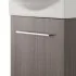 Maniglia Mobiletto bagno sospeso 39 cm mini salvaspazio rovere scuro 1 anta Elys