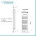 Scheda tecnica Termoarredo scaldasalviette 550x1230 bianco con interasse 50 cm Sanremo