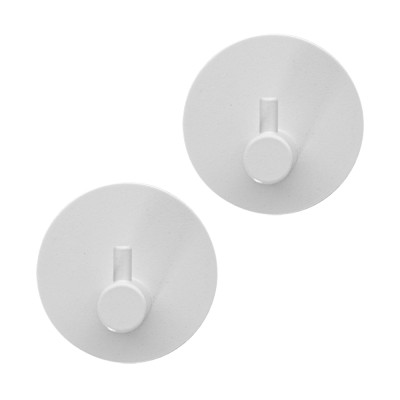 Ganci portasciugamani in acciaio bianco opaco Metal