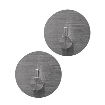 Ganci portasciugamani in acciaio cromo satinato Metal