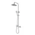 Colonna doccia regolabile H 115 in acciaio inox cromo soffione 22,5 cm