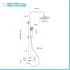 Scheda tecnica Colonna doccia regolabile H 115 in acciaio inox cromo soffione 22,5 cm