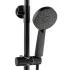 Colonna doccia regolabile H 115 in acciaio inox nero opaco soffione 22,5 cm
