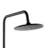 Colonna doccia regolabile H 115 in acciaio inox nero opaco soffione 22,5 cm