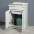 Ante aperte Mobile lavatoio 61x50 cm bianco opaco con vasca in ceramica e kit scarico