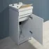 Anta aperta Mobile lavatoio 45x51 cm bianco opaco con vasca in ceramica e kit scarico
