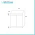 Scheda tecnica Mobile lavatoio 61x50 cm bianco opaco con vasca in ceramica e strofinatoio