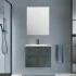 Mobile bagno sospeso 60 lava cannettato 2 cassetti lavabo e specchio Rigo