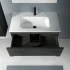 Mobiletto bagno sospeso 60 lava cannettato 2 cassetti lavabo e specchio Rigo