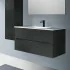 Cassetti chiusi Mobile bagno sospeso 100 lava cannettato 2 cassetti lavabo e specchio Rigo