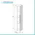 Scheda tecnica Colonna bagno sospesa 35 cm bianco opaco cannettato con ripiani Rigo