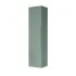 Colonna bagno sospesa 35 cm verde opaco cannettato con ripiani Rigo