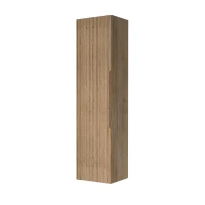 Colonna bagno sospesa 35 cm rovere cannettato con ripiani Rigo