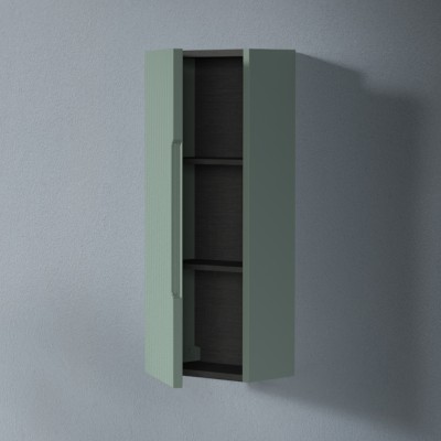 Anta aperta Pensile bagno sospeso 30 cm verde opaco cannettato reversibile Rigo