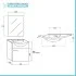 Scheda tecnica Mobile bagno sospeso 55 cm Rovere Dolomite completo di lavabo e specchio Desya