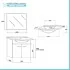 Scheda tecnica Mobile bagno sospeso 80 cm Rovere Dolomite completo di lavabo e specchio Desya
