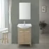 Mobile bagno a terra 55 cm Rovere Dolomite completo di lavabo e specchio Desya